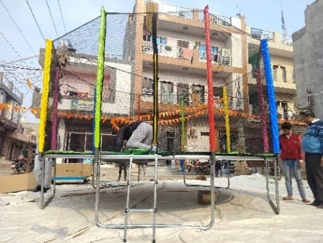 14 feet 5 Leg Trampoline