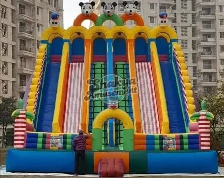 26x30 Ft 6-Lane Giant Mickey Mouse Bouncy Slide – 30 Ft High – view 1